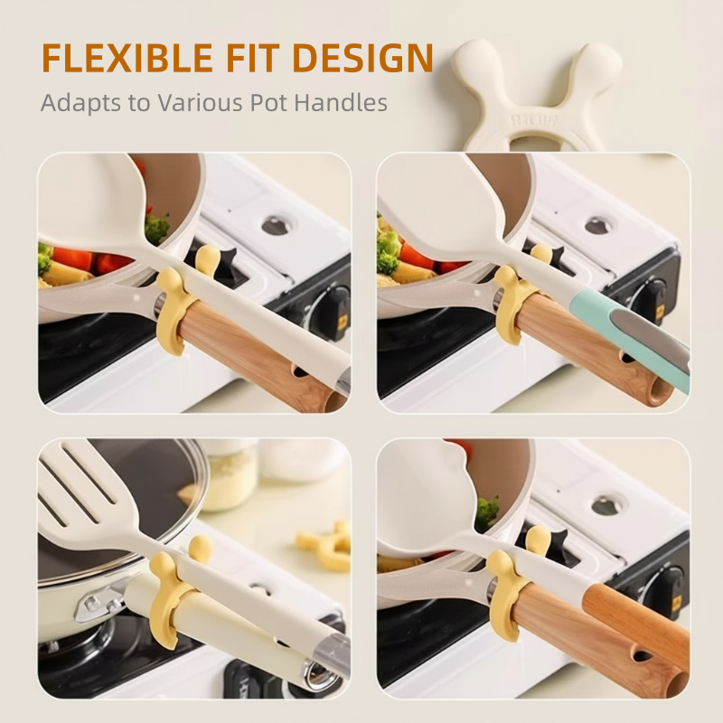🔥Offerta natalizia a tempo limitato: 50% DI SCONTO!!!🔥Portaspatola multifunzione in silicone con manico per pentole