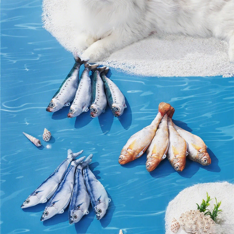 Realistisches hüpfendes Fischspielzeug für Katzen