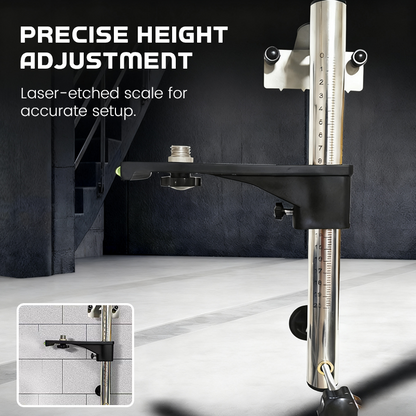 Staffa di montaggio a parete regolabile per livella laser