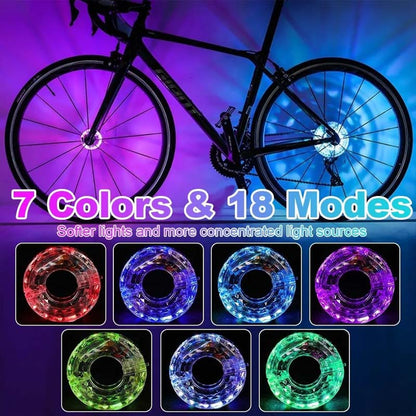 Luce LED per Mozzo Ruota Bici per Ciclismo Notturno