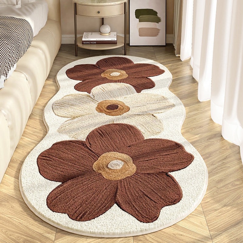 🌸Tappeto Floreale Irregolare Ultra Morbido!🧡Comfort Lussuoso & Look Giocoso per Camera da Letto o Soggiorno! 🛋️