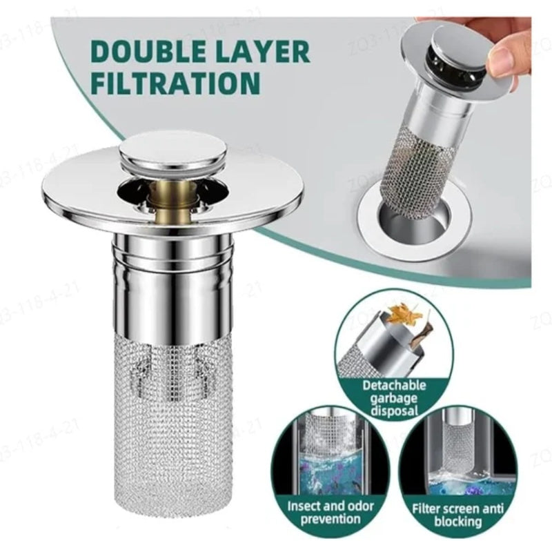 Filtro per scarico a pavimento in acciaio inox