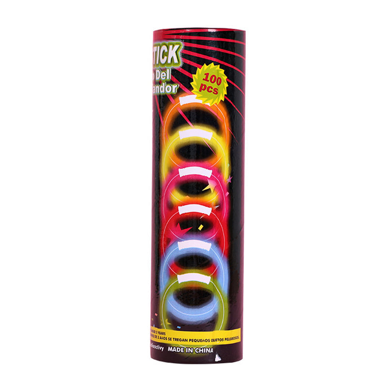 Set da 100 bastoncini luminosi multicolore a lunga durata