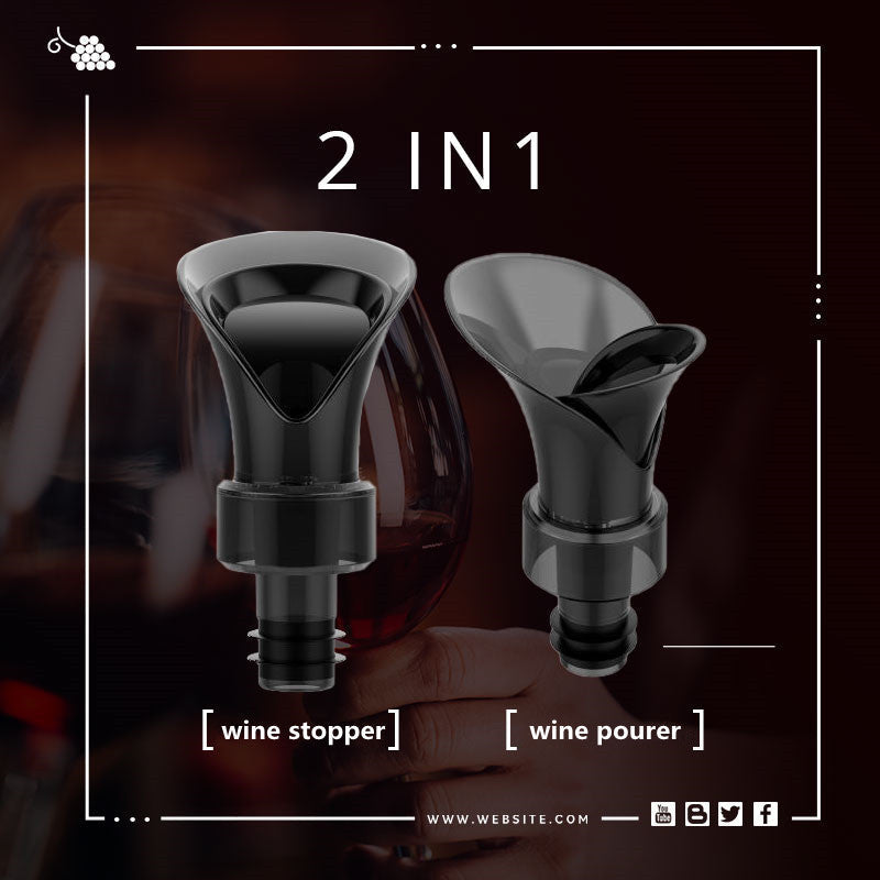 🍷 Versa Senza Togliere il Tappo – Tappo Versatore 2-in-1 per Vino | −50%