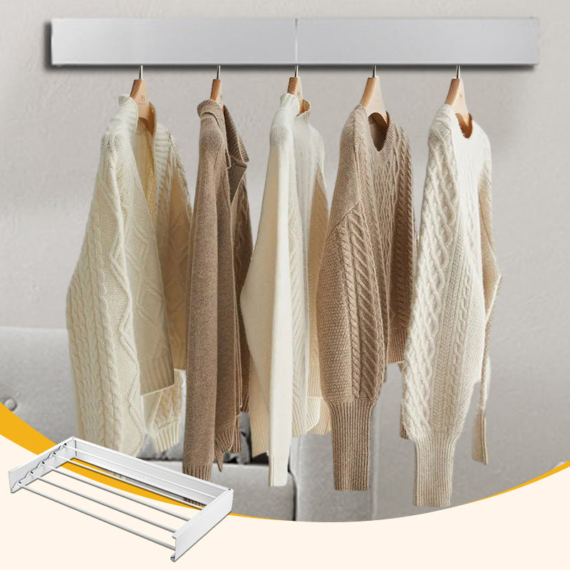 🧺🪑 Stendibiancheria a muro pieghevole – ogni volta che appendi il bucato, i tuoi vestiti escono freschi e ordinati! ☀️