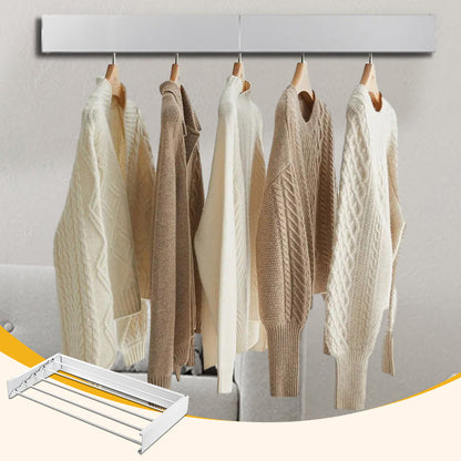 🧺🪑 Stendibiancheria a muro pieghevole – ogni volta che appendi il bucato, i tuoi vestiti escono freschi e ordinati! ☀️