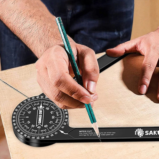 🔥-50% OFFERTA LIMITATA📐 Goniometro per sega 7", incisione laser, blocco 1 mano, taglio perfetto dei battiscopa al primo colpo 🛠️✨