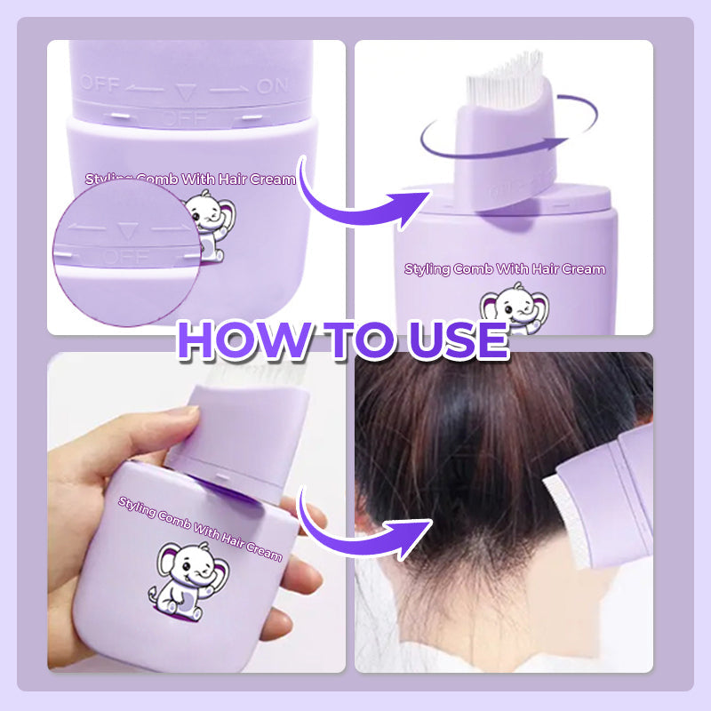 🦋 ACQUISTA 2, RICEVI 1 GRATIS ! ✨ Pettine per lo Styling con Crema per Capelli – Domina la Crespo, Aggiunge Lucentezza & Perfetto per quando sei in Movimento 💇‍♀️