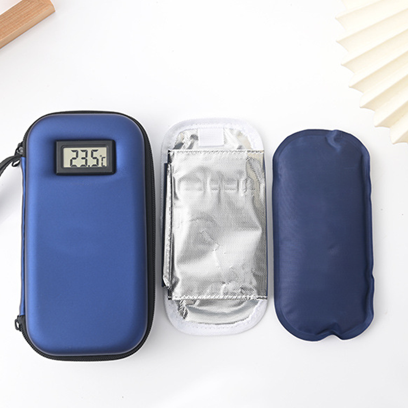 Custodia da viaggio per refrigeratore di insulina con display della temperatura