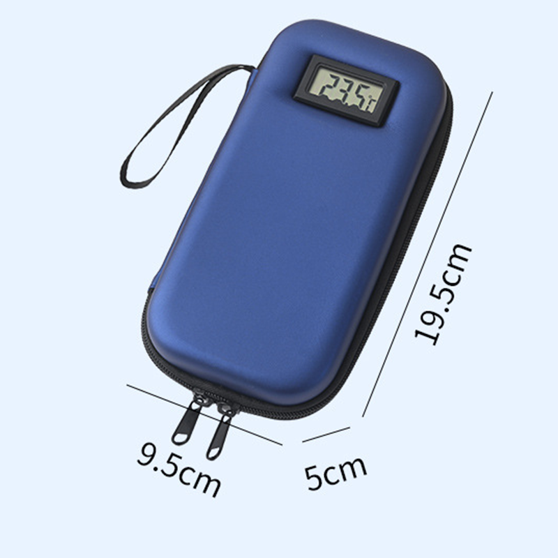 Custodia da viaggio per refrigeratore di insulina con display della temperatura