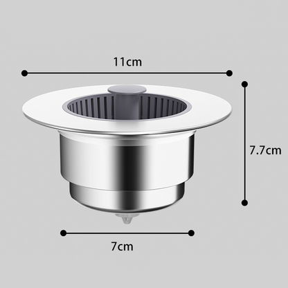 Tappo di scarico per lavello a scomparsa con filtro