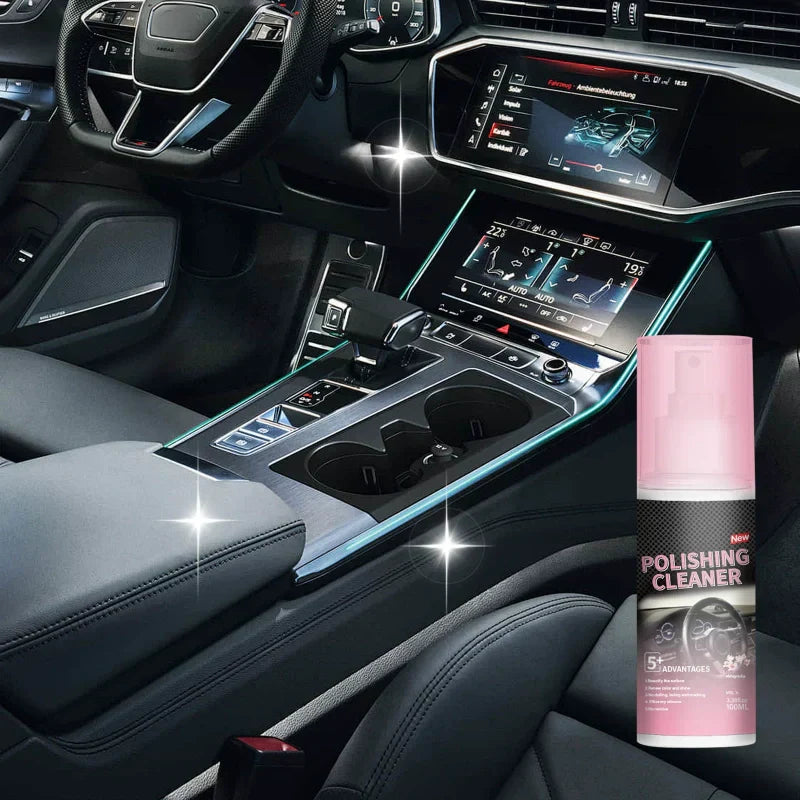 Detergente lucidante per interni auto