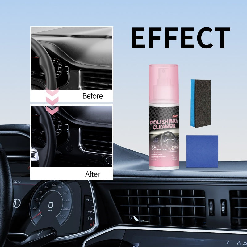 Detergente lucidante per interni auto