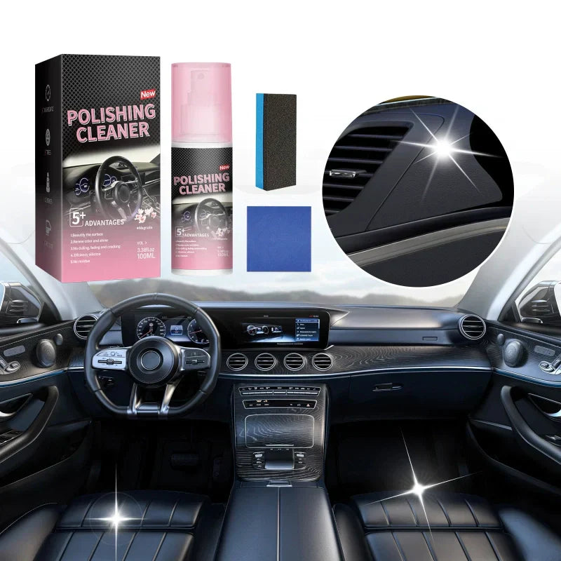 Detergente lucidante per interni auto