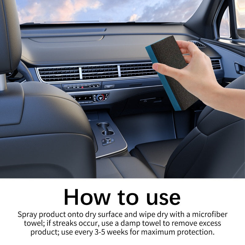 Detergente lucidante per interni auto