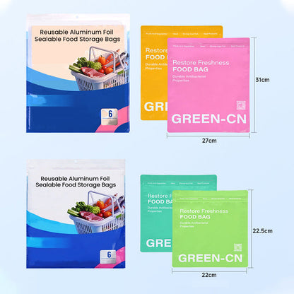 Sacchetti riutilizzabili in alluminio sigillabili per alimenti
