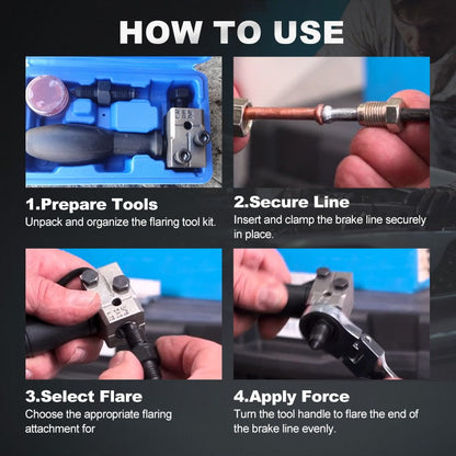 Kit Flangiatubi Professionale per Tubi Freni - Universale per Auto, Camion e Moto