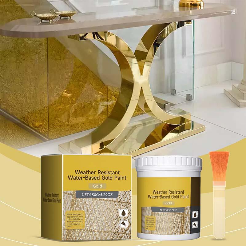 Vernice Oro a Base d'Acqua Resistente agli Agenti Atmosferici