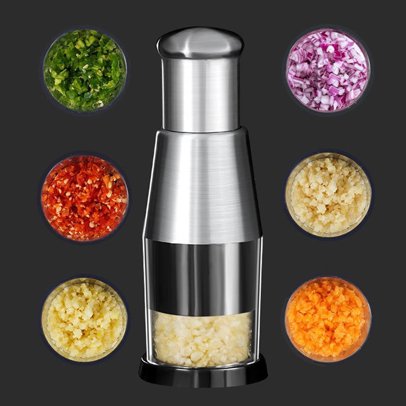 📢📢50% di sconto! 🧄✨ Smerigliatrice per Aglio in Acciaio Inox – Trita Senza Odori, Multifunzione (Peperoncino, Cetriolo, Carne) e Design Compatto! 🔪🏡