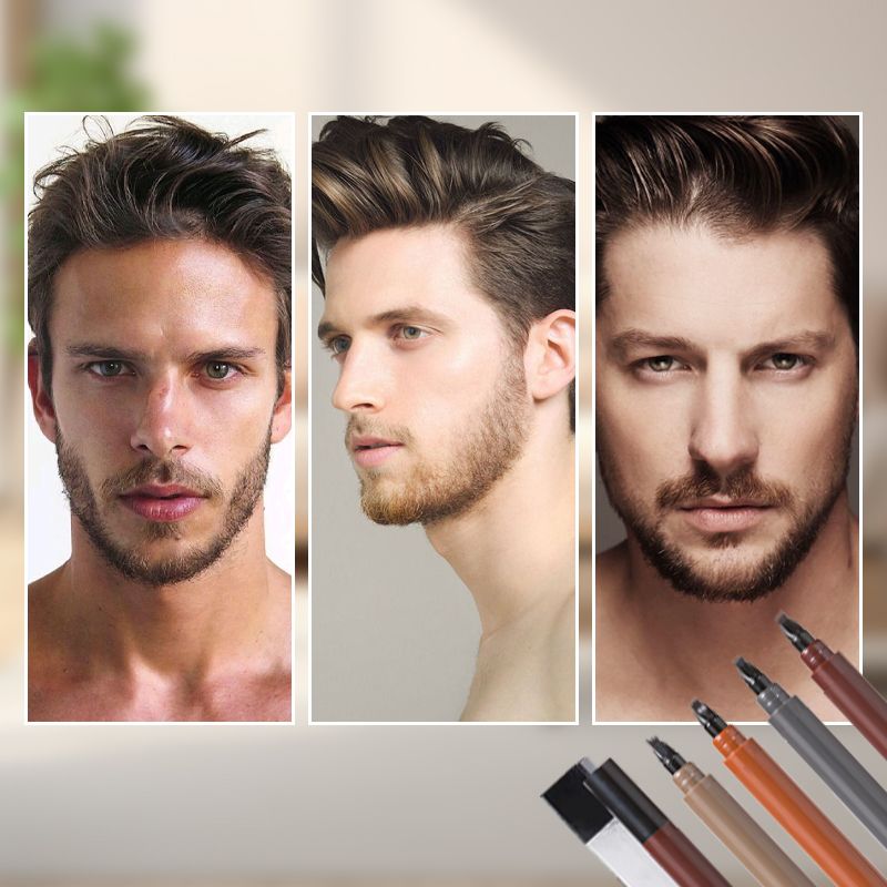 📢📢50% di sconto! 💄✨ Penna 4-in-1 Impermeabile per Barba e Sopracciglia – Lunga Tenuta, Anti-Sbavature & Effetto Pelo Naturale! 🧔‍♂️👁️
