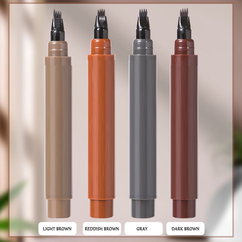 📢📢50% di sconto! 💄✨ Penna 4-in-1 Impermeabile per Barba e Sopracciglia – Lunga Tenuta, Anti-Sbavature & Effetto Pelo Naturale! 🧔‍♂️👁️