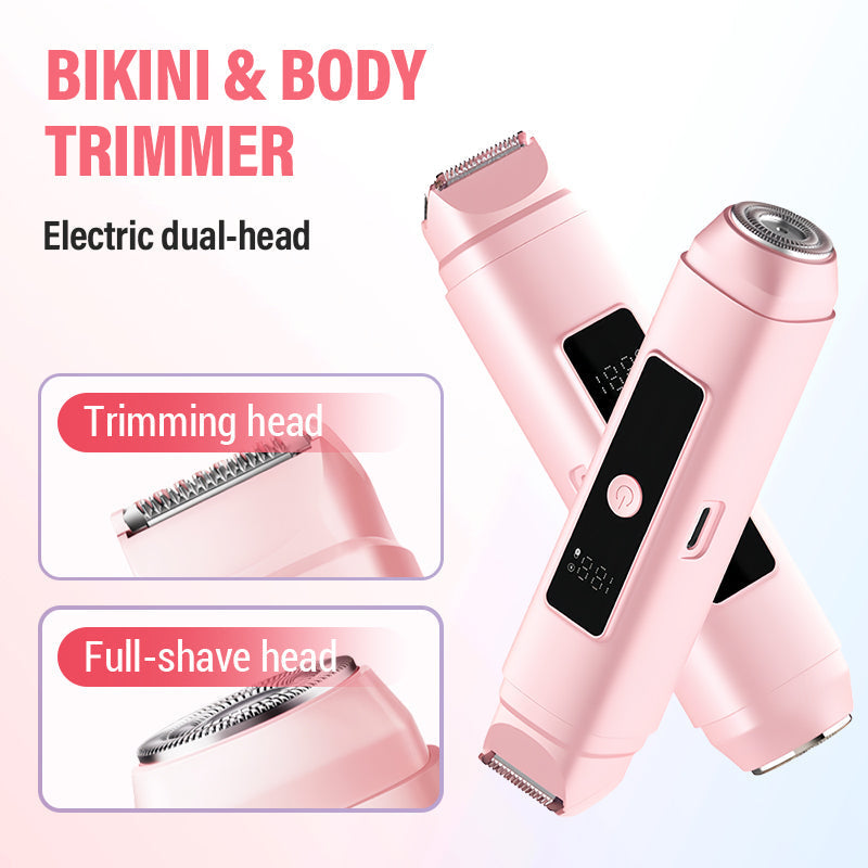 🔥OFFERTA IMPERDIBILE! Rifinitore elettrico a doppia testina per il corpo ✨ Pelle liscia e senza dolore ovunque!