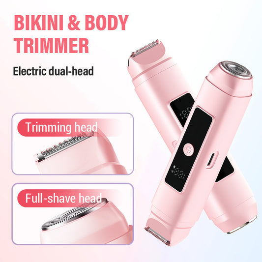 🔥OFFERTA IMPERDIBILE! Rifinitore elettrico a doppia testina per il corpo ✨ Pelle liscia e senza dolore ovunque!