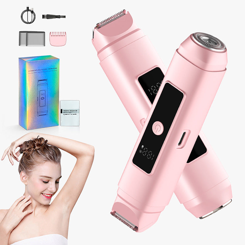 🔥OFFERTA IMPERDIBILE! Rifinitore elettrico a doppia testina per il corpo ✨ Pelle liscia e senza dolore ovunque!