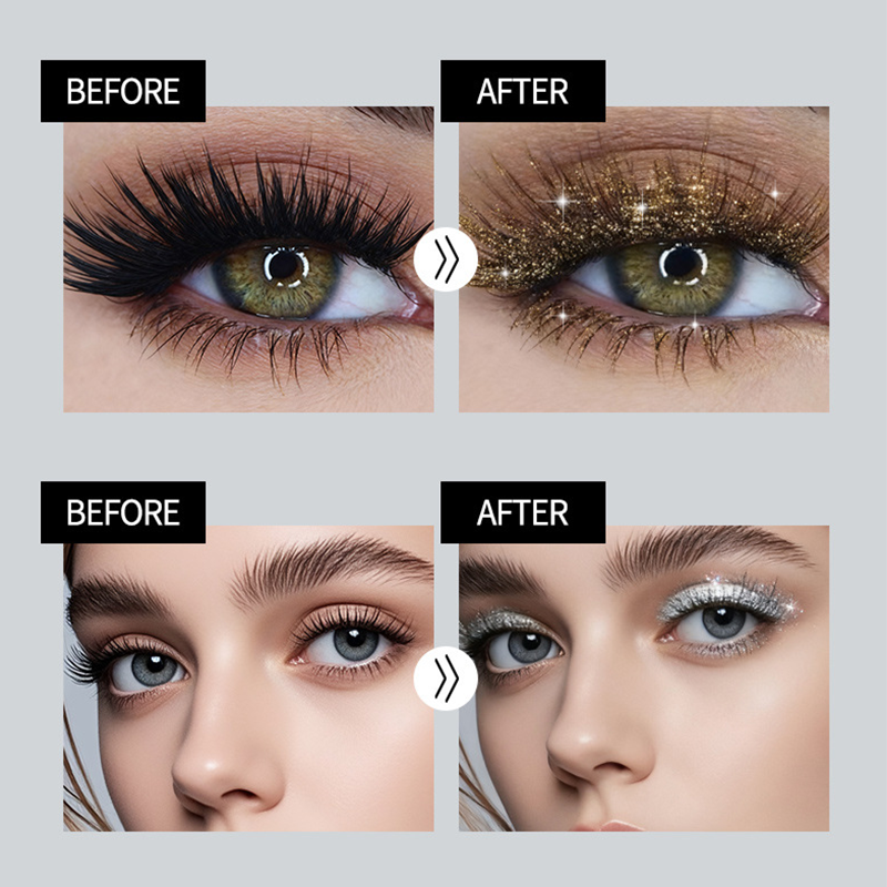 Mascara glitterato impermeabile a lunga durata
