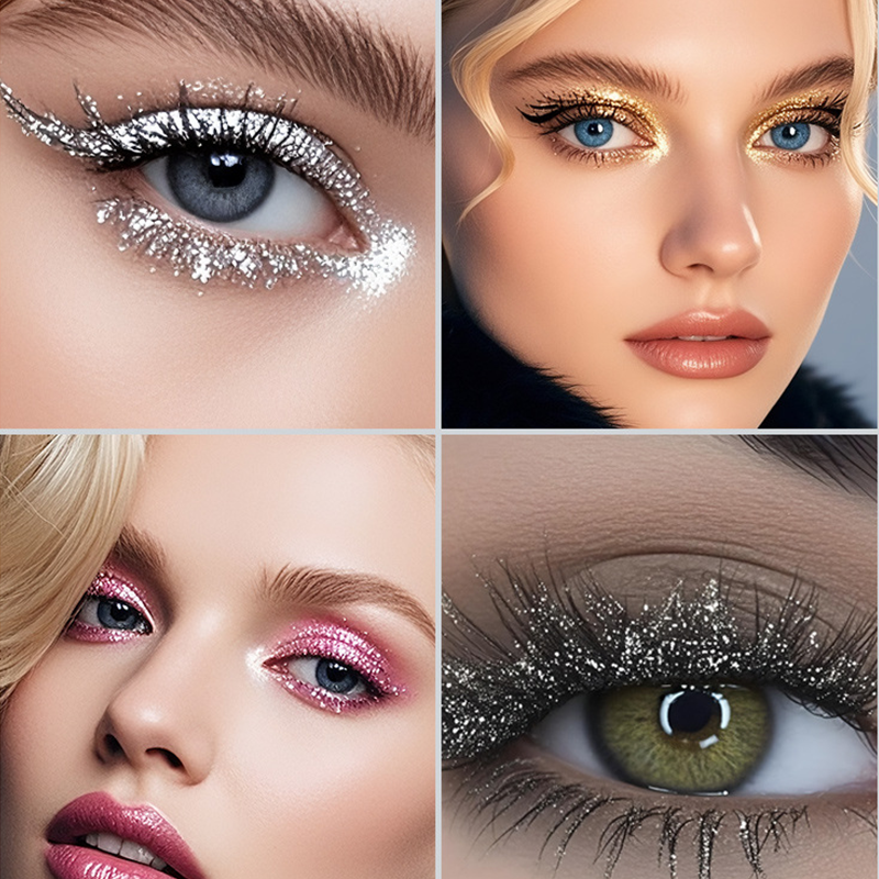 Mascara glitterato impermeabile a lunga durata