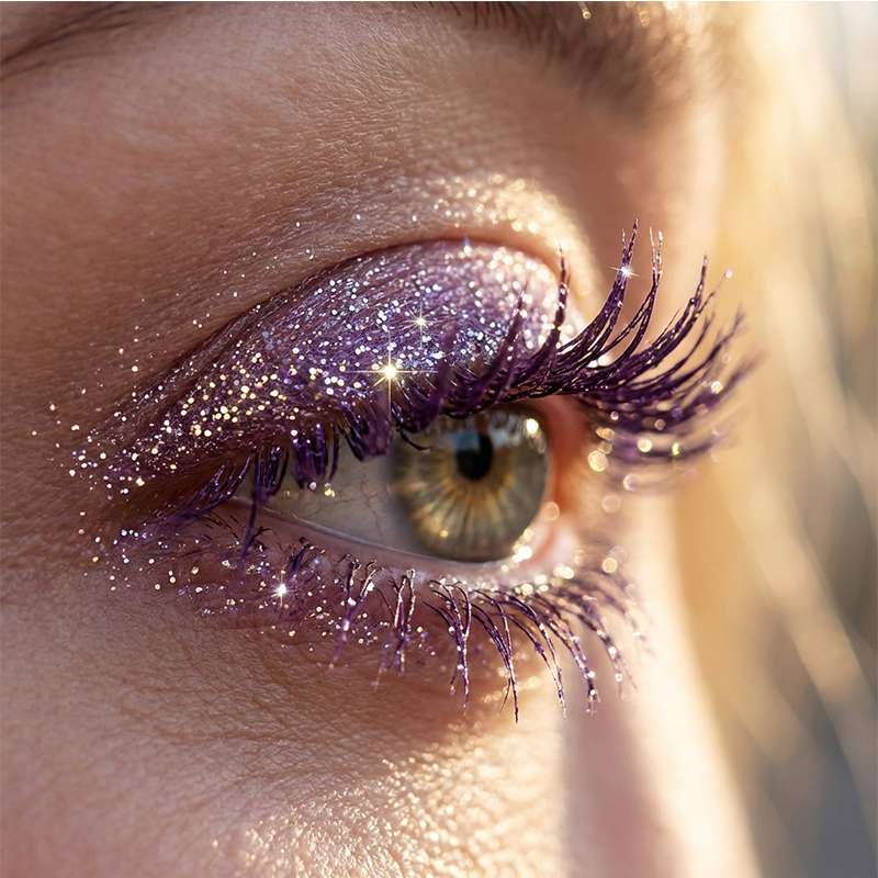 Mascara glitterato impermeabile a lunga durata