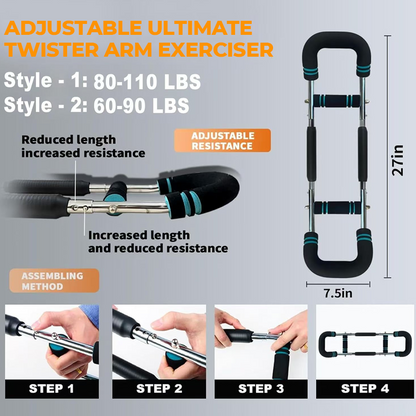 📢📢60% DI SCONTO!! ⏰Barra di peso regolabile per allenatori per braccia, braccia e corpo di allenamento forza, allenatore portatile per Home Gym e fitness