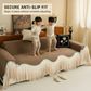 Copertura per divano in stile vintage con gonna