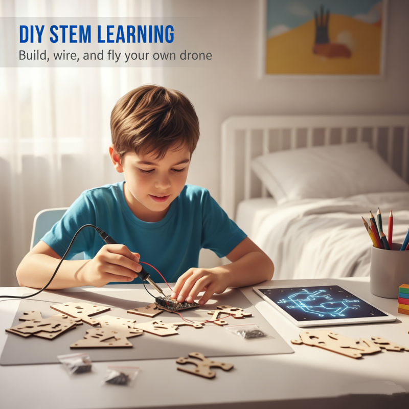 ✈️Kit fai da te per costruire un drone in legno per bambini 🎁💥