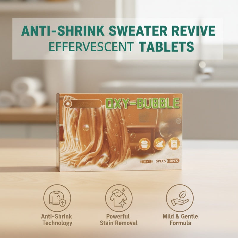 🧶 ACQUISTA 2 E NE OTTIENI 1 GRATIS! ⚗️ Compresse Sweater Revive – Anti-restringimento, ripristinano la morbidezza e sono sicure per i colori 🧺