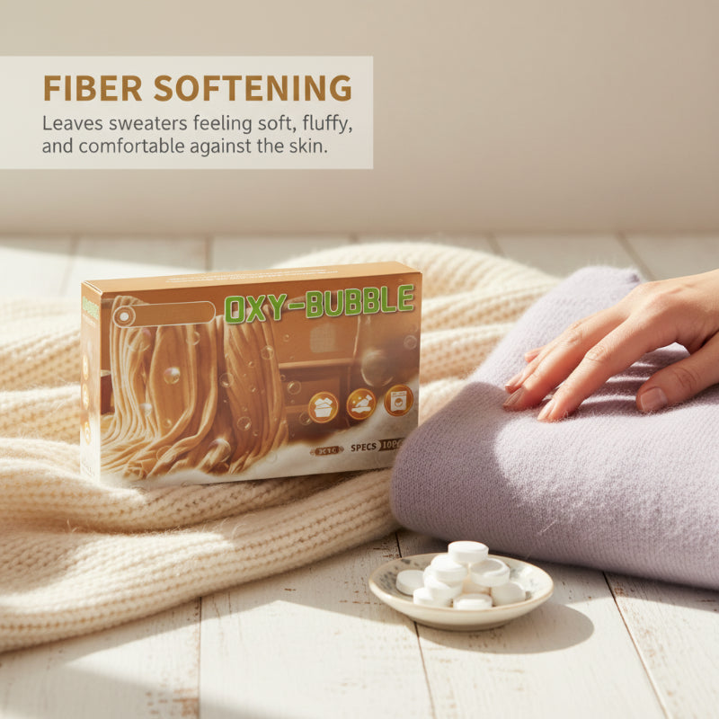 🧶 ACQUISTA 2 E NE OTTIENI 1 GRATIS! ⚗️ Compresse Sweater Revive – Anti-restringimento, ripristinano la morbidezza e sono sicure per i colori 🧺