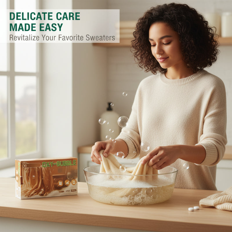 🧶 ACQUISTA 2 E NE OTTIENI 1 GRATIS! ⚗️ Compresse Sweater Revive – Anti-restringimento, ripristinano la morbidezza e sono sicure per i colori 🧺