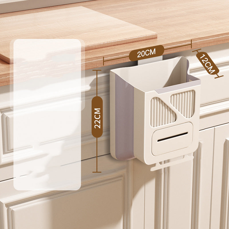 Pattumiera Sospesa Pieghevole Salvaspazio - Cestino da Appendere per Cucina, Anti-Perdita