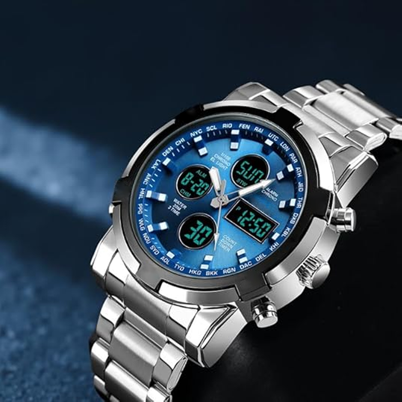 ⌚ 60% DI SCONTO! 🪖 Orologio Militare Uomo Impermeabile – Display Analogico-Digitale, Cinturino Acciaio & Resistente agli Urti 🛡️