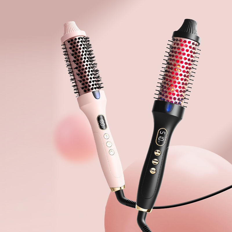 Pettine riscaldato 2 in 1 per lisciare e arricciare i capelli