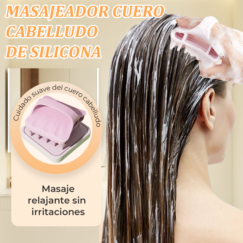 Masajeador de Silicona para el Cuero Cabelludo