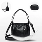Borsa a tracolla per borsa in morbida pelle con secchiello pieghettato casual alla moda