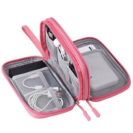 Borsa da viaggio portatile per dispositivi elettronici a doppio strato