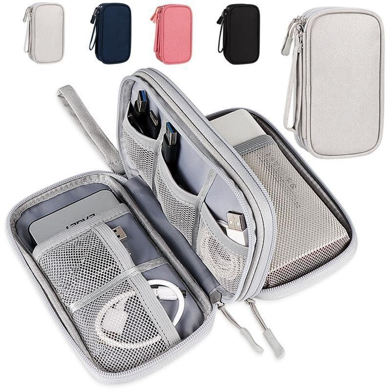 Borsa da viaggio portatile per dispositivi elettronici a doppio strato
