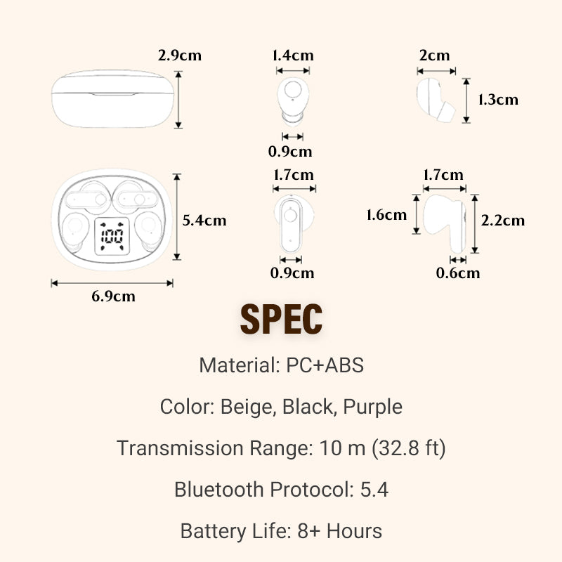 Auricolari Bluetooth Wireless Doppia Coppia con Custodia di Ricarica LED