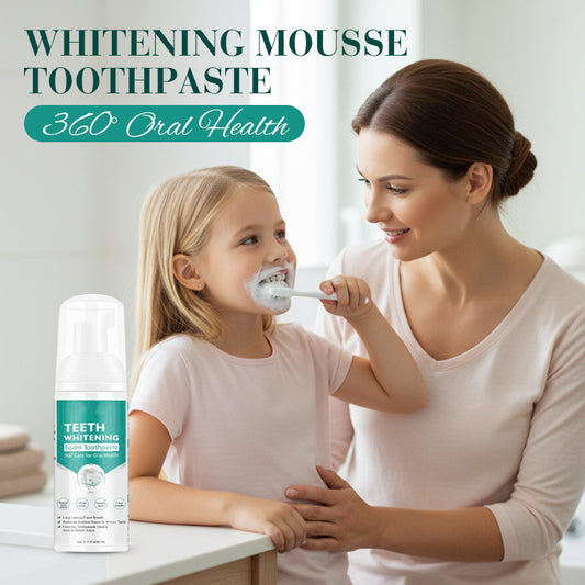 Dentifricio mousse sbiancante per la salute orale a 360°