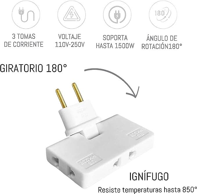 Presa a 3 vie ruotabile di 180° (spina UE)
