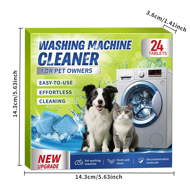 ✨️Amazing 50% Off！🐈🐕Ideal for pet owners! 🥼Enjoy hair-free laundry after every wash! Cleaner and Safer!💦Washing Machine Cleaner Tablets for Pet Owners