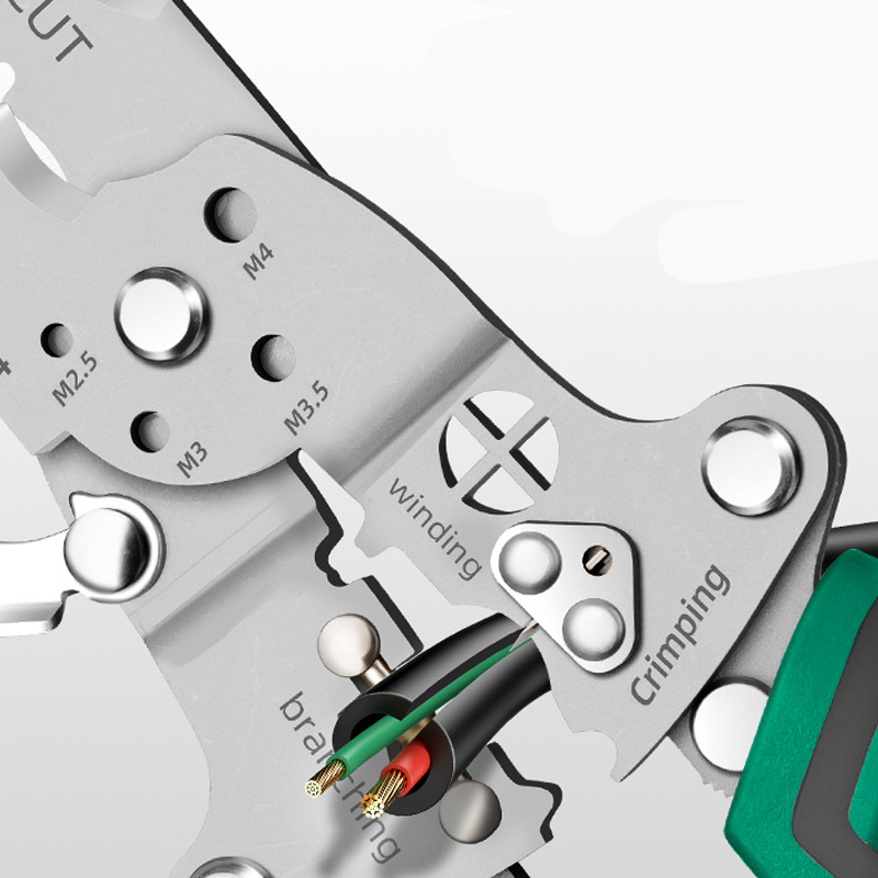 Pinza Spelafili Multifunzione Pieghevole con Tester di Tensione Integrato