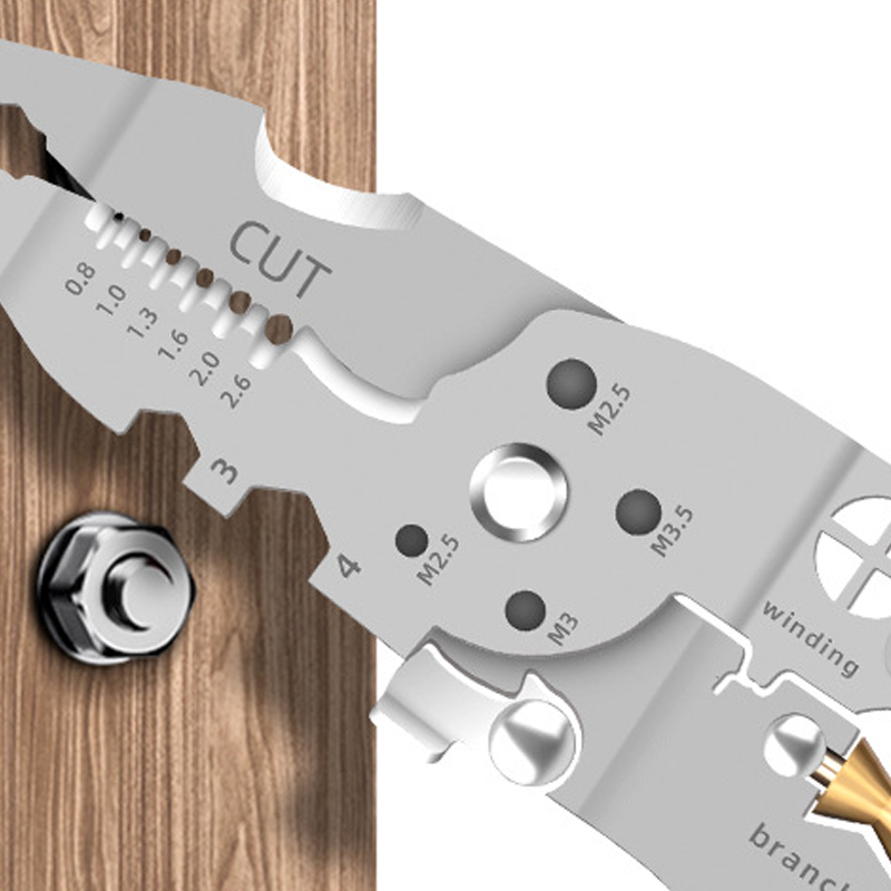 Pinza Spelafili Multifunzione Pieghevole con Tester di Tensione Integrato